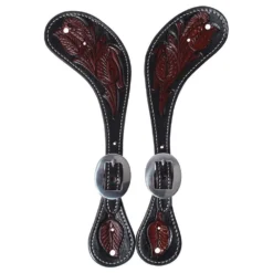 Professionals Choice Black Floral Spur Straps