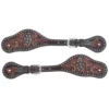 Circle Y Saddlery Dark Flash Arizona Flower Mens Spur Straps