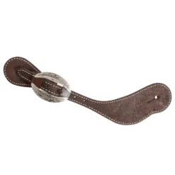 Martin Saddlery Chocolate Roughout Spur Straps With Santa Rosa Buckle
