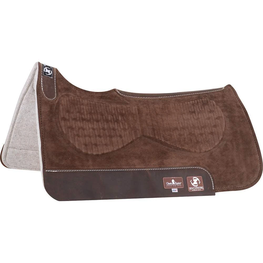 Classic Equine Zone Suede Felt Pad Chocolate 30' X 30' 1 Classic Equine Zone Suede Felt Pad Chocolate 30' X 30'