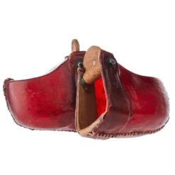 NRS Medium Colored Rawhide Flat Leather Bottom Tapaderos With Latigo Lacing -Western Tack Sales Store 229662 729363