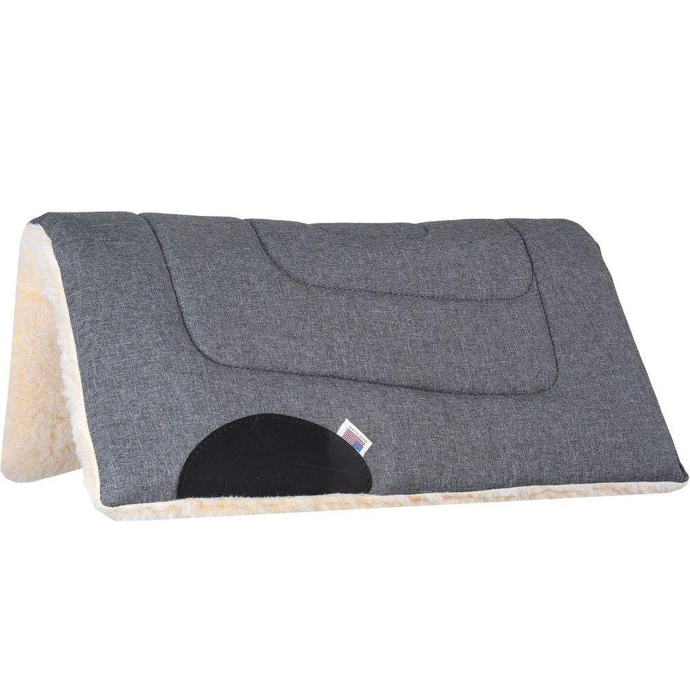 Mustang Brushed Demin Fleece Bottom Pony Saddle Pad 1 Mustang Brushed Demin Fleece Bottom Pony Saddle Pad
