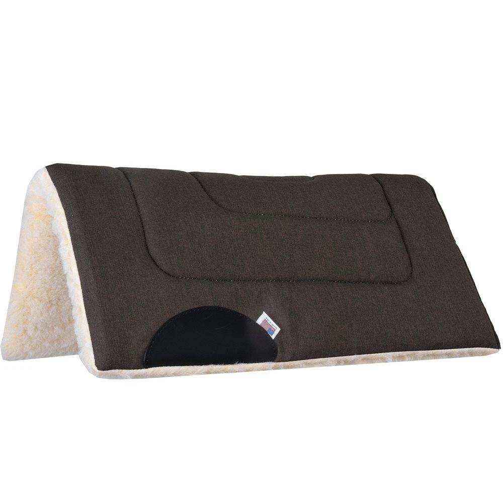 Mustang Brushed Demin Fleece Bottom Pony Saddle Pad 2 Mustang Brushed Demin Fleece Bottom Pony Saddle Pad - Image 2