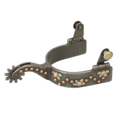 Weaver Leather Mens Floral Spur W/Copper Dots