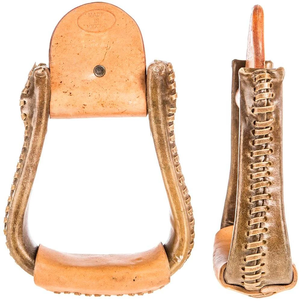 NRS Youth Rawhide Barrel Stirrup 1 NRS Youth Rawhide Barrel Stirrup